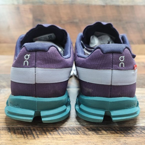 On Women’s Cloudflow Purple Mesh Lace Up Running Shoes Size 9 - Picture 3 of 8